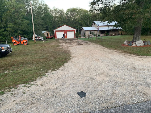 driveway grading before